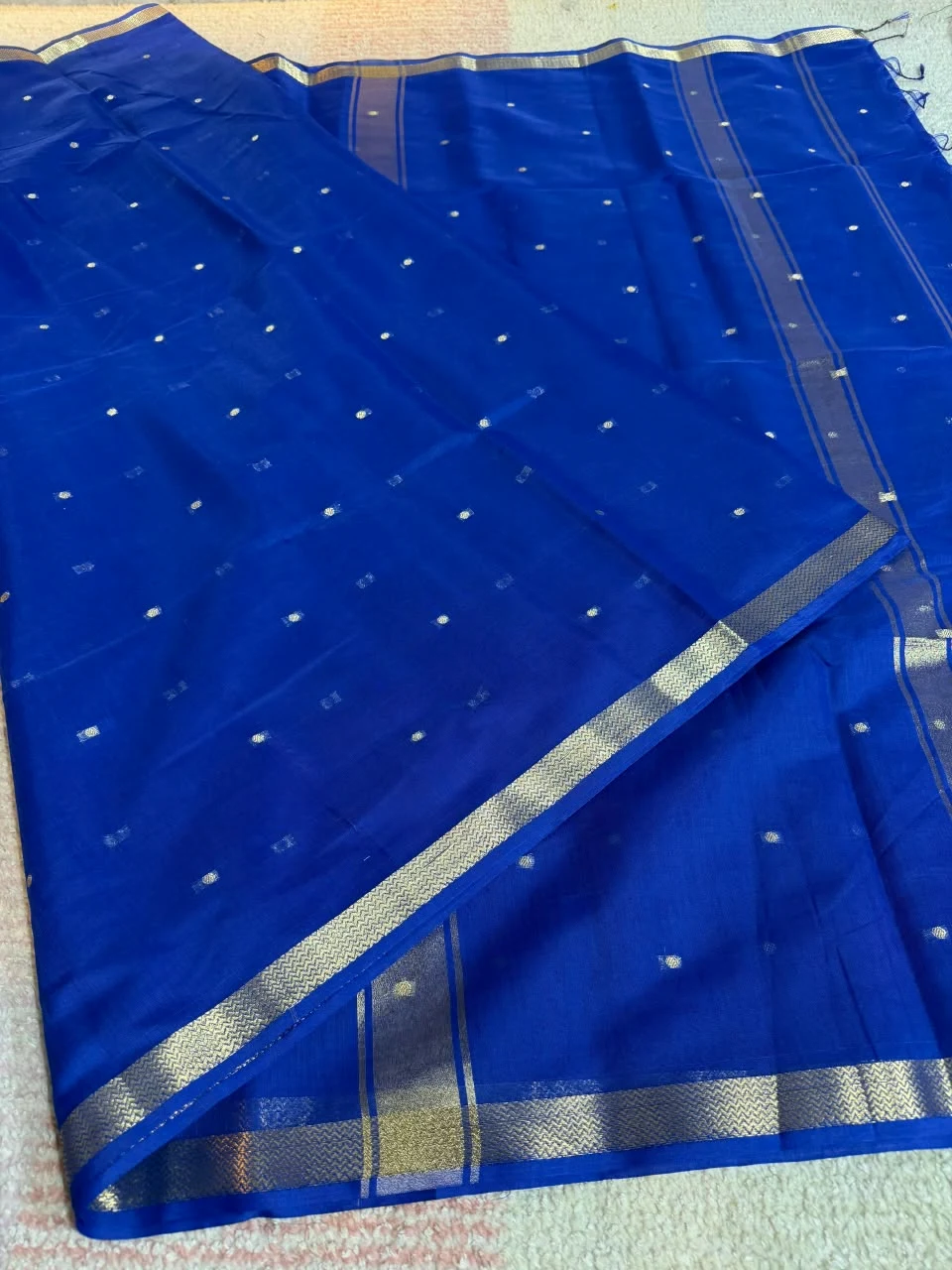 Teal Blue Banarasi Semi Soft Silk Saree